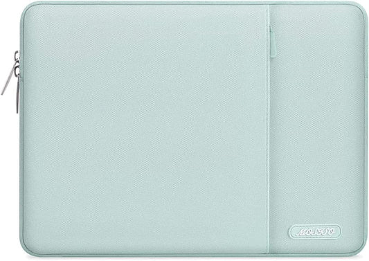 MOSISO Laptop Case 13 inch, 13 inch Laptop Sleeve Compatible with MacBook Air M4 M3 M2 M1 2025-2018 / Pro M2 M1 2025-2016, Polyester Vertical Computer Sleeve Bag with Pocket, Mint Green