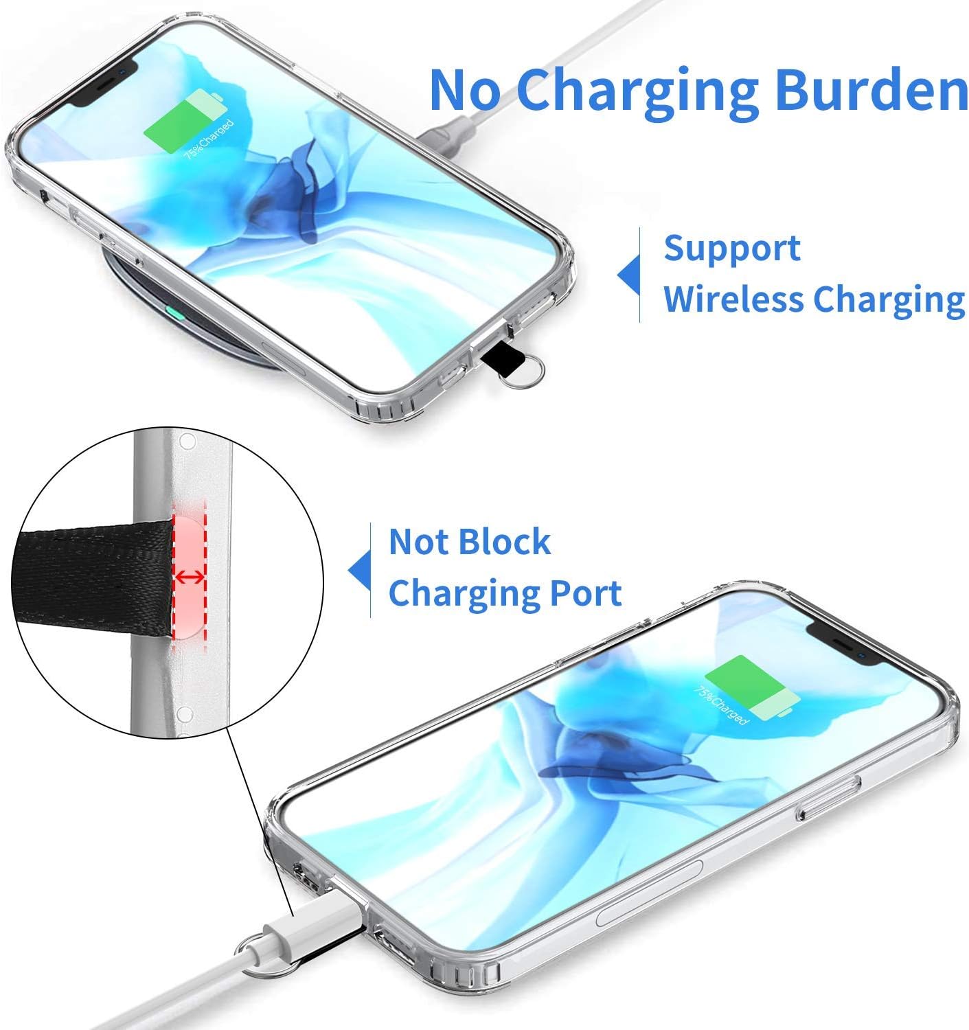 OUTXE Phone Lanyard 2 Packs - 2× Adjustable Neck Strap, 4× Phone Patches- Purple