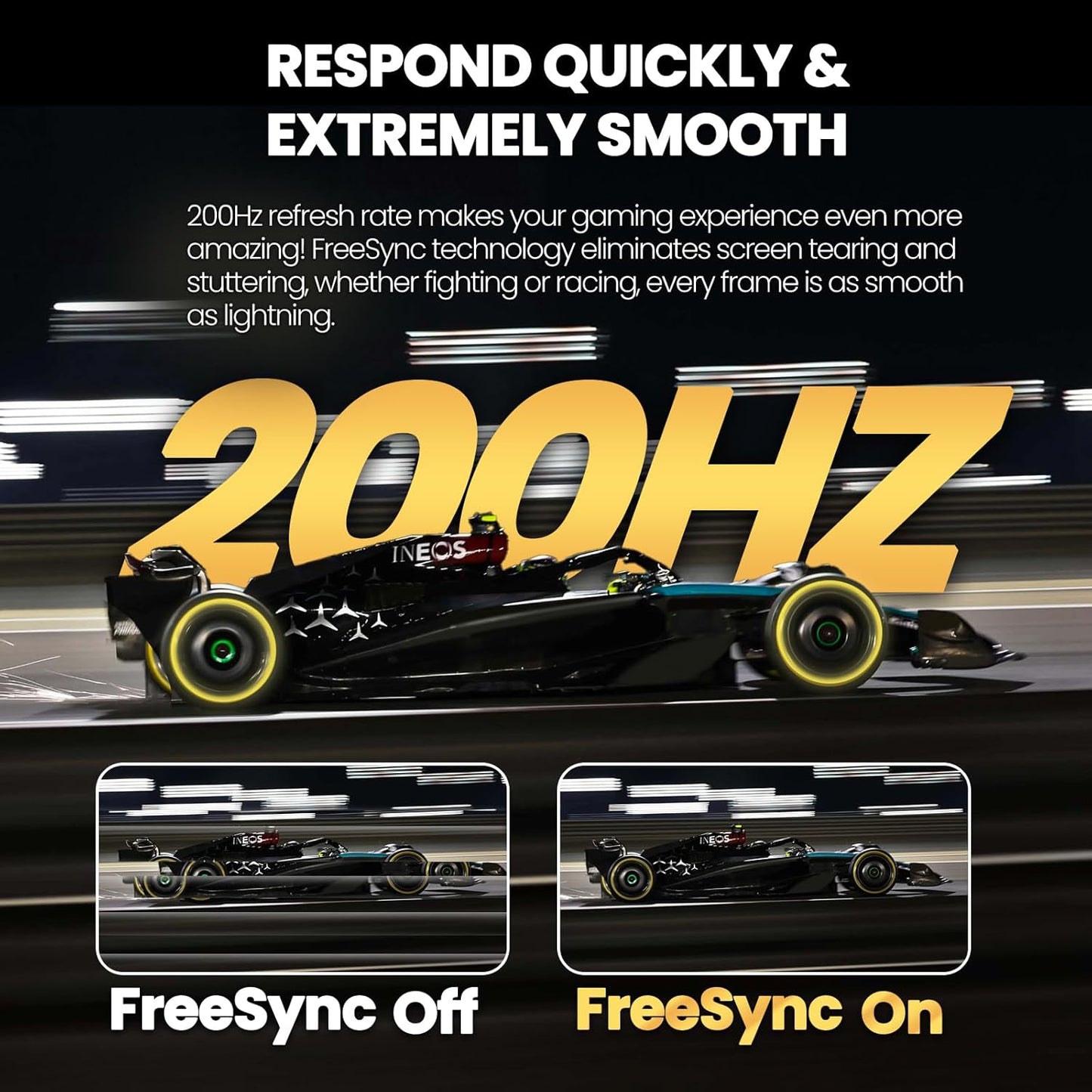 CRUA 24 Inch 200hz/180hz Curved Gaming Monitor, FHD 1080P Frameless Computer Monitors, Support AMD freesync Low Motion Blur, Eye Care, DisplayPort, HDMI, Compatible Wall Mountable Installs-Black