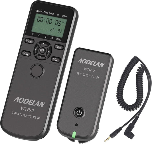 AODELAN Wireless Intervalometer Timer Remote Control, Long Exposure Shutter Release for Sony A99 A77II A77 A33 A55 A57 A100 A200 A500 A850; Replaces Sony RM-L1AM Cable