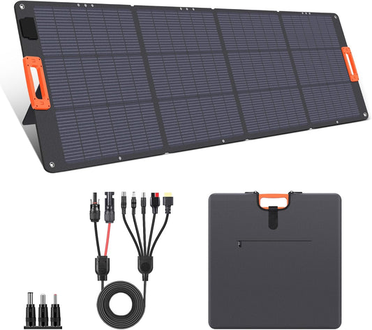 N-Type 16BB 200W Portable Solar Panel for Power Station ETFE Foldable Solar Panel High 25% Efficiency IP68 Waterproof Solar Panels Kit for Outdoor Camping RV Backuot