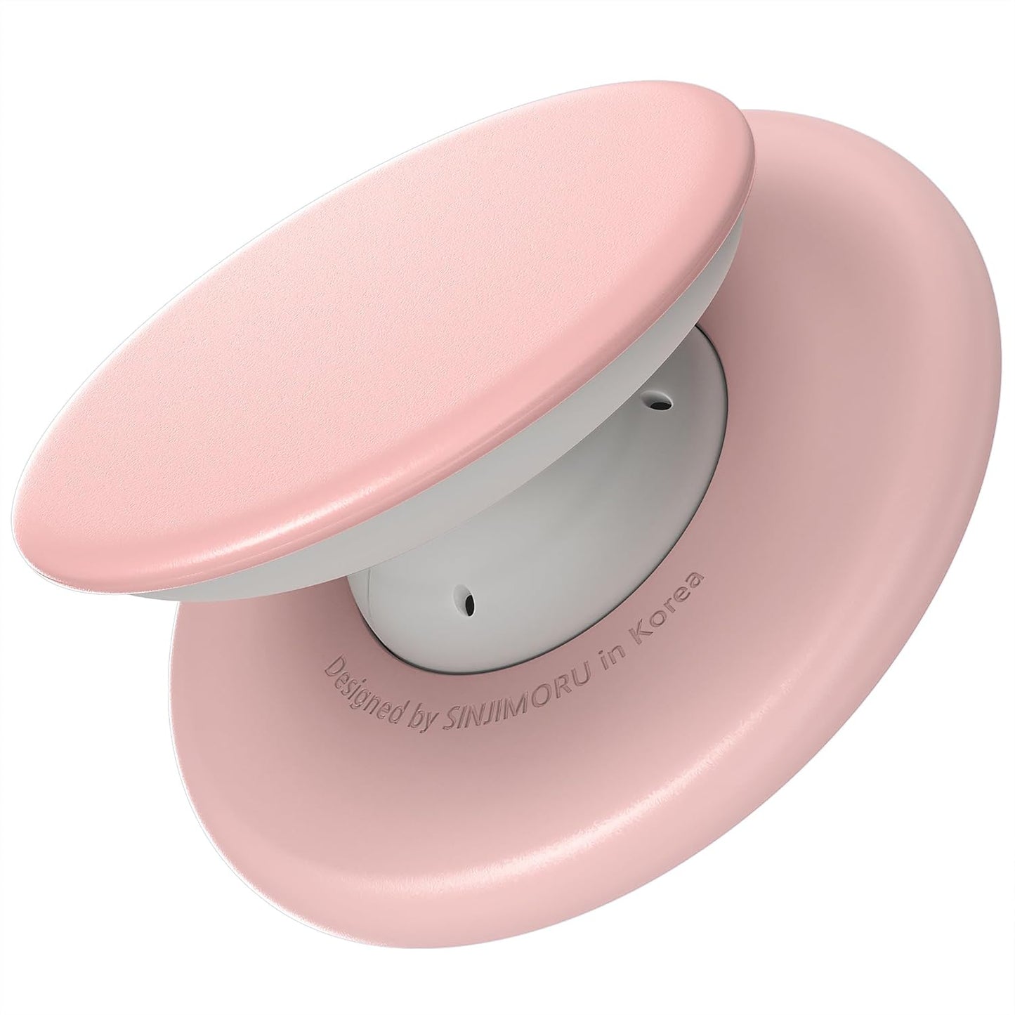 Sinjimoru for MagSafe Phone Grip, Soft Silicone Magnetic Finger Grip for iPhone 16/15/14/13/12, Comfortable One-Touch Holding, M-Tap Tok (Pink)