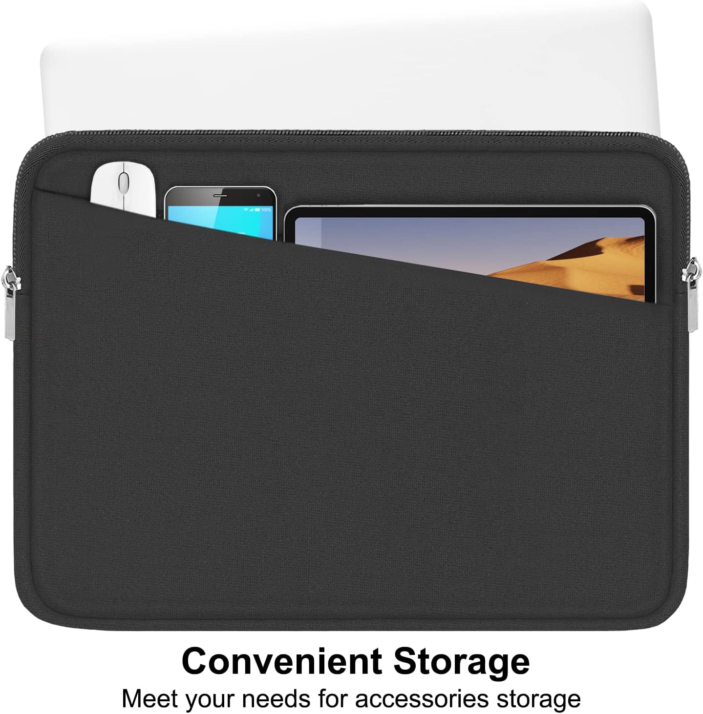 15.6 inch Laptop Case, Durable Computer Carrying Bag Protective Case Briefcase Handbag with Front Pocket, Laptop Sleeve Cover for 15.6 Inch HP, Dell, Lenovo, Asus, Notebook, Grey