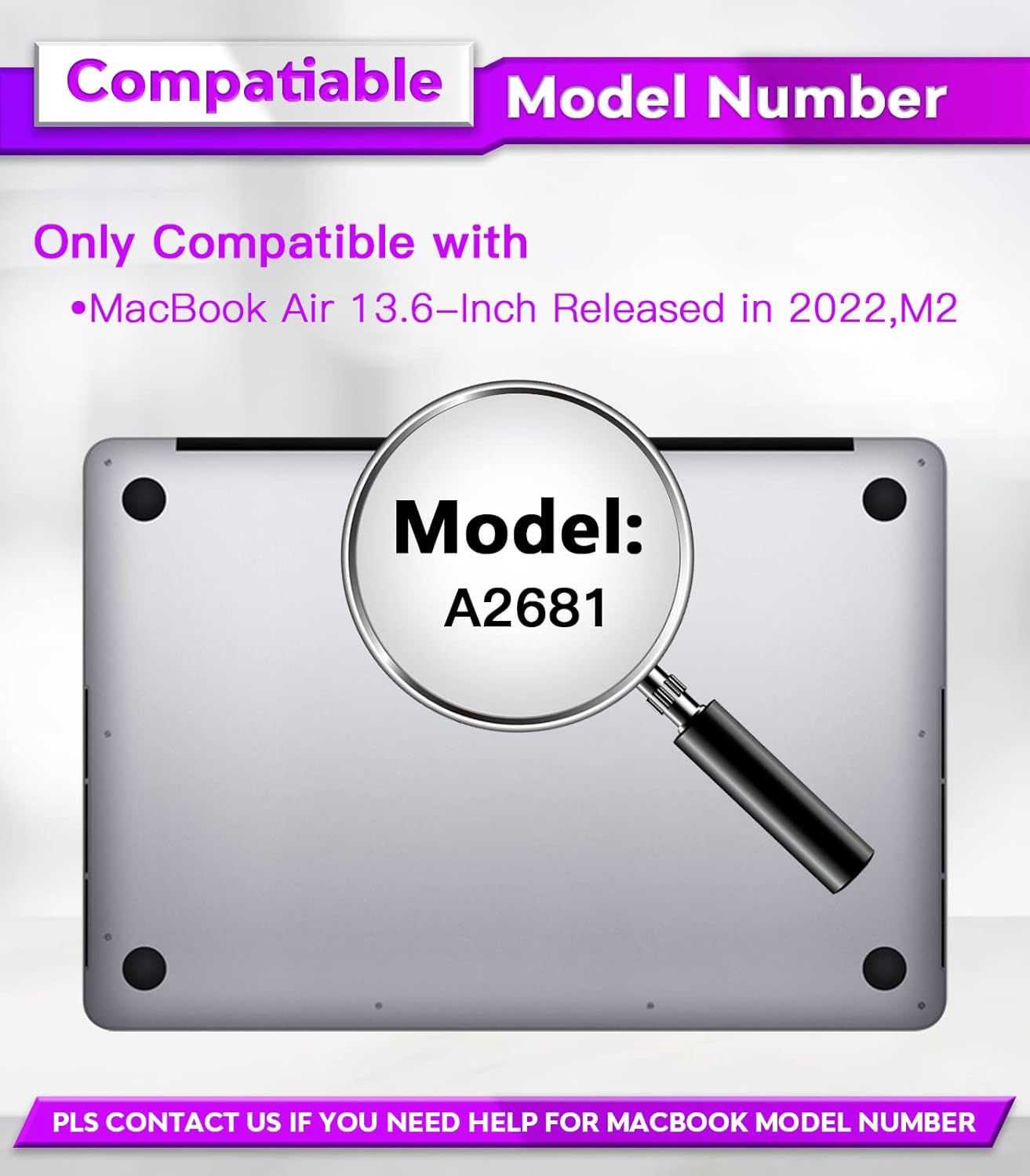 PYS MacBook Air 13.6 Inch Magnetic Privacy Screen for M2 Chip 2022 (A2681) - Removable Anti-Spy Laptop Shield