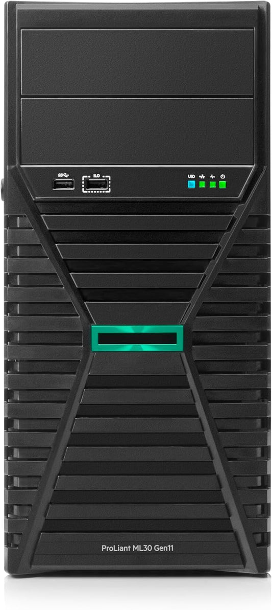 Hewlett Packard Enterprise ProLiant ML30 Gen11 Tower Server w/one Intel Xeon 6333P, 3.1GHz, 6c 1P 1x32GB-U 8SFF 2x480GB SSD 2x500W PS NA (HPE Smart Choice P83316-005)