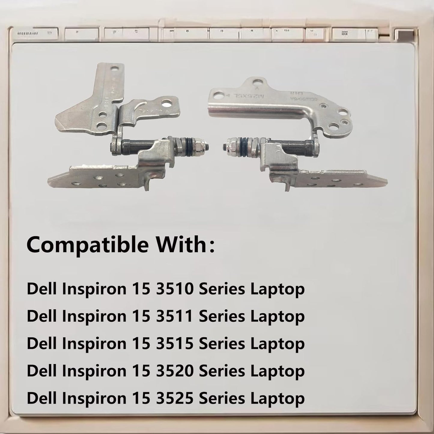 Replacement Left & Right LCD Hinge for Dell Inspiron 15 3510 3511 3515 3520 3521 3525 Series Laptop Screen Axis Sharft 87GX7 NVGVH, 00WPN8 0DDM9D 087GX7, GDM50