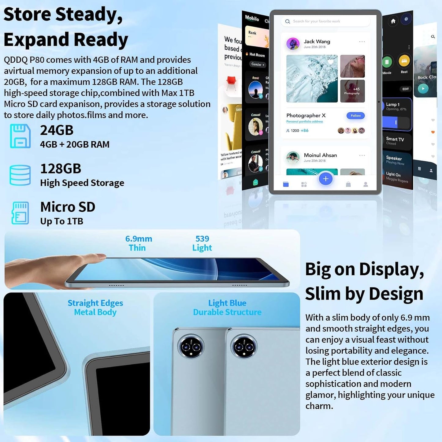 Android 15 Tablet, 11 inch Tablet with Keyboard, 24GB+128GB, 1TB Expand, Octa-Core, 2.4G/5G WiFi, 8000mAh, BT V5.0, GMS Certified, IPS Touch Screen, GPS, 2 in 1 with Case, Mouse, Stylus(Black)