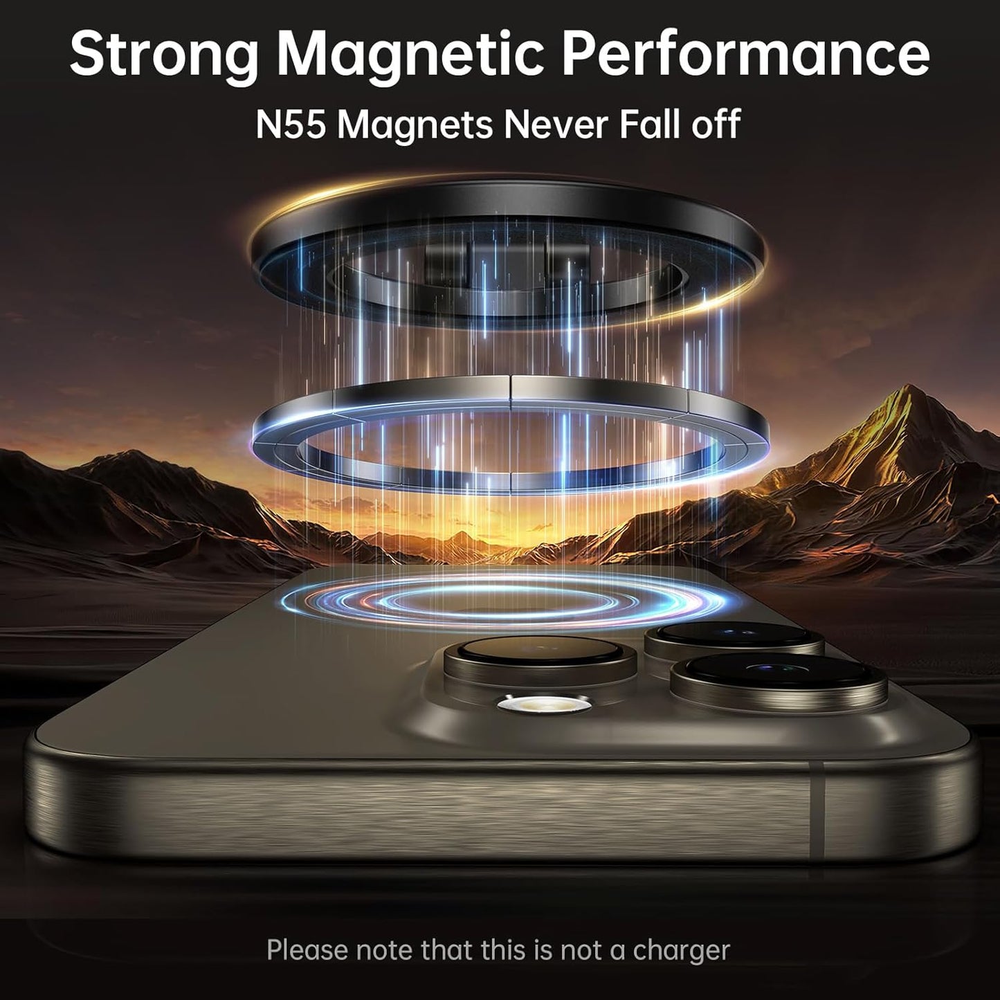 SYNCWIRE Fits MagSafe Car Mount, Magnetic Phone Holder for Car Dashboard, [Flexible Three-axis] 360° Rotation Magnetic Car Mount Strong Magnets Car Phone Holder Fits iPhone 16 15 14 13 12 Pro Max