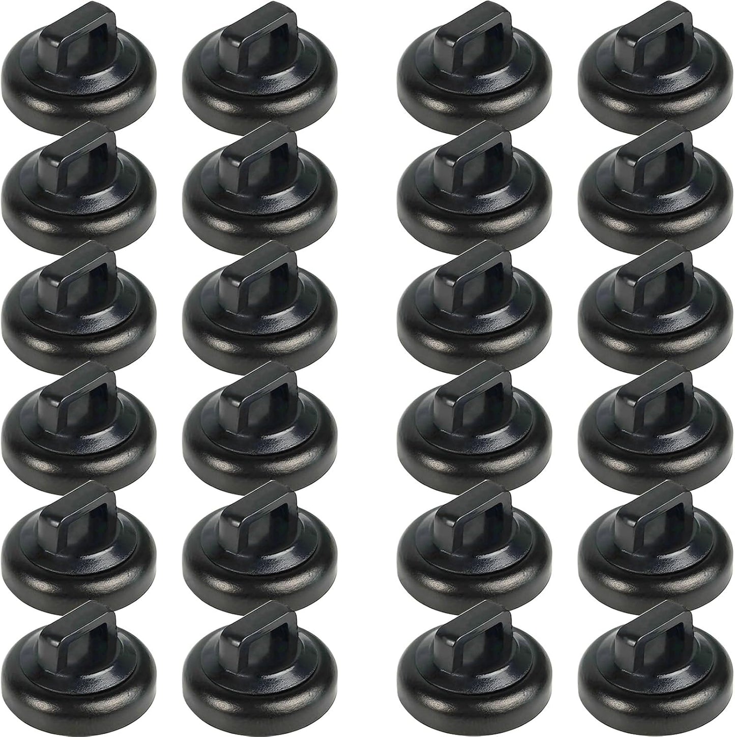 Magnet Zip Tie Mount Magnetic Zip Ties Mount Clips Base Holder Strong Multipurpose Wire Cable Holder Mount Wire Clips Management for Home Office Marine Electrical Wiring (24 Pcs, D19 Small)