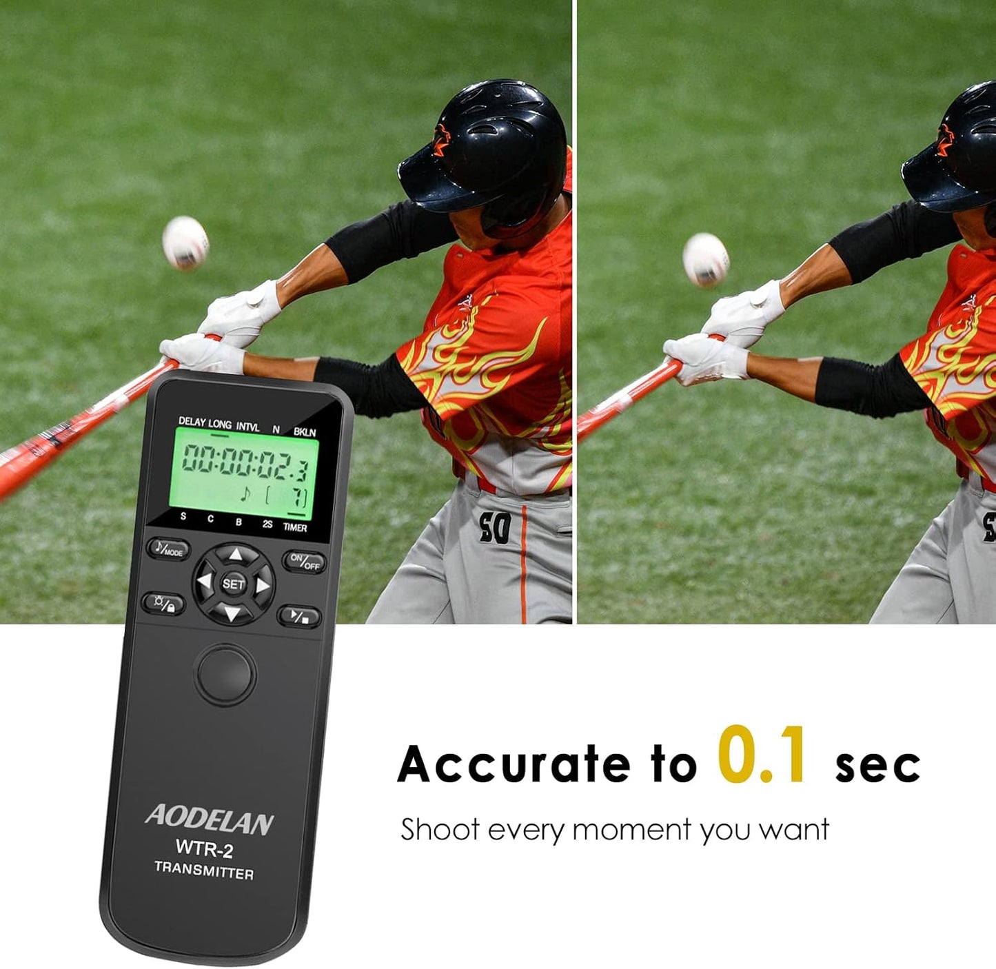 Wireless Shutter Release Timer Controller and Intervalometer with LCD and HDR for Olympus OM-D E-M10 Mark II, Pen E-PL8, Pen-F and for Panasonic Lumix DMC-G7, G85, GH4