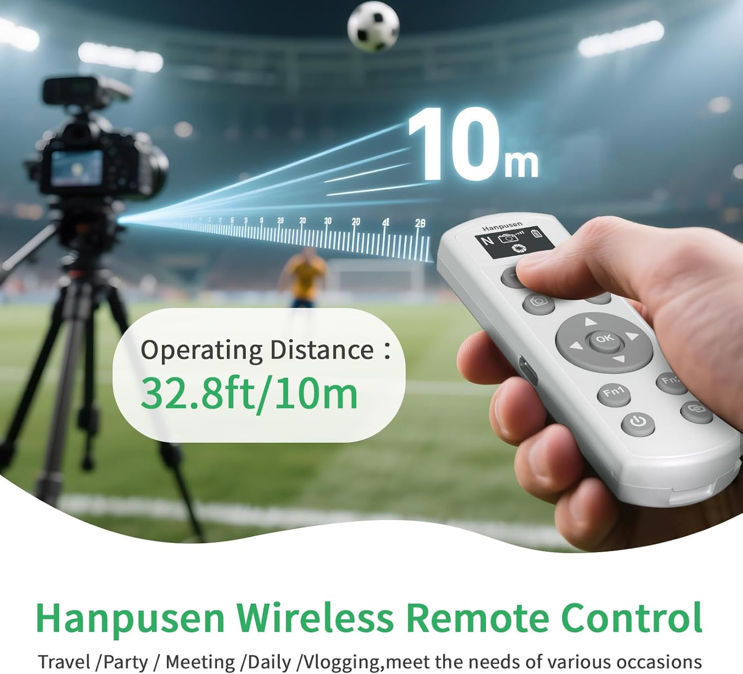 for Nikon Rechargeable Wireless Remote Control - Camera Remote Shutter Release with Zoom Focus Compatible with Nikon Z6 II/Z6 III/Z7 II/Z30/Z50/Z fc/Z f/Z5 II/Z50 II/B600/A1000/P950/P1000/P1100