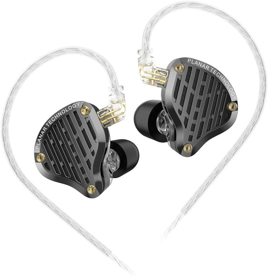 KZ PR3 in Ear Monitors Headphones with 13.2mm Planar Magnetic Driver,HiFi Stereo Sound IEM Earphones with Memory Foam Tips Comfortable&Secure Fit Wired Earbuds for Singers Musicians DJ Stage Gaming