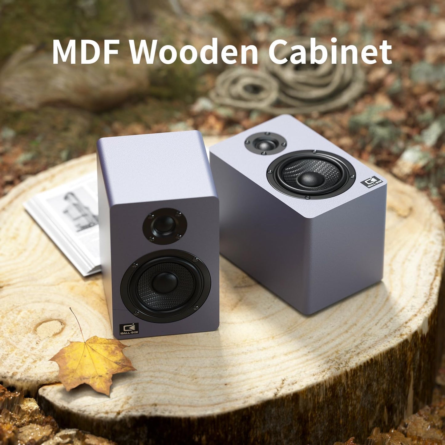 60W Computer Speakers for Desktop PC, DSP, Bluetooth 5.3, 24-Bit Optical, USB-C, AUX, Silk-Dome Tweeter, Carbon-Fiber Driver, Desk Speakers for Laptop/Mac/Monitor, Slate Blue