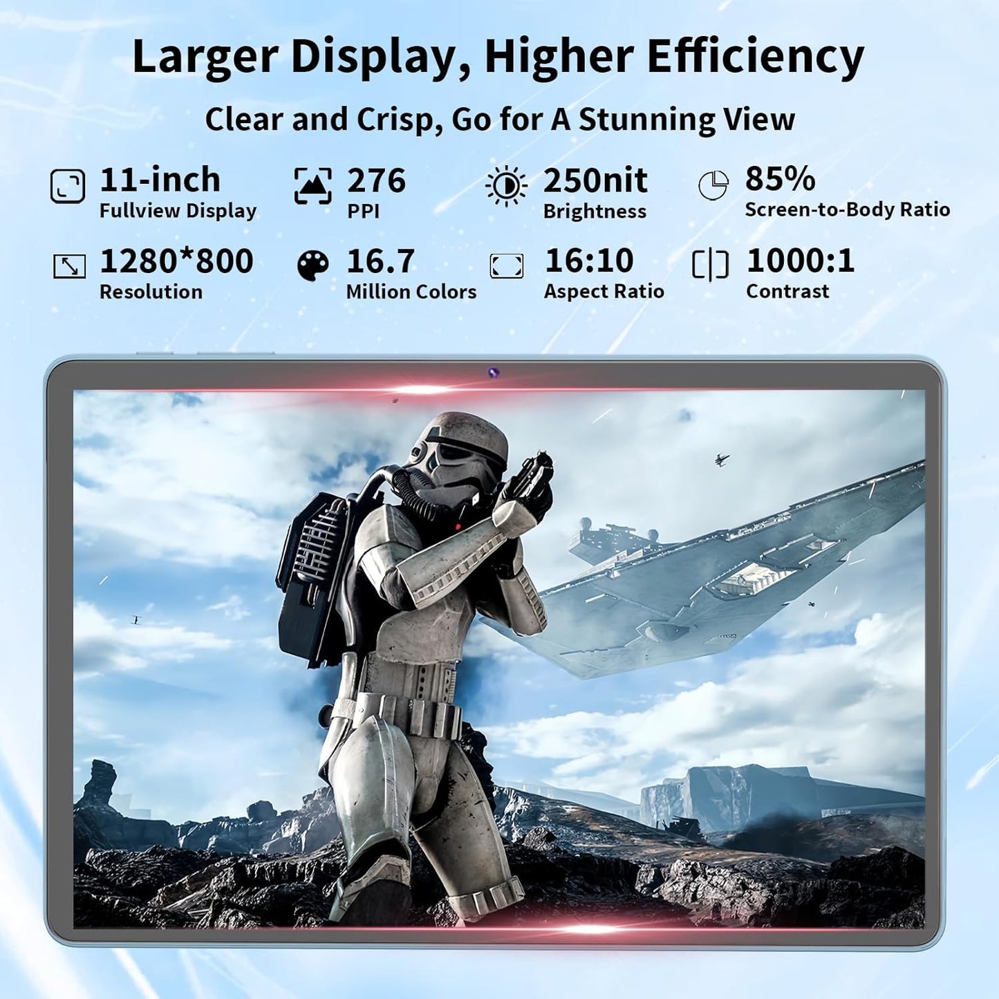 Android 15 Tablet, 11 inch Tablet with Keyboard, 24GB+128GB, 1TB Expand, Octa-Core, 2.4G/5G WiFi, 8000mAh, BT V5.0, GMS Certified, IPS Touch Screen, GPS, 2 in 1 with Case, Mouse, Stylus(Black)