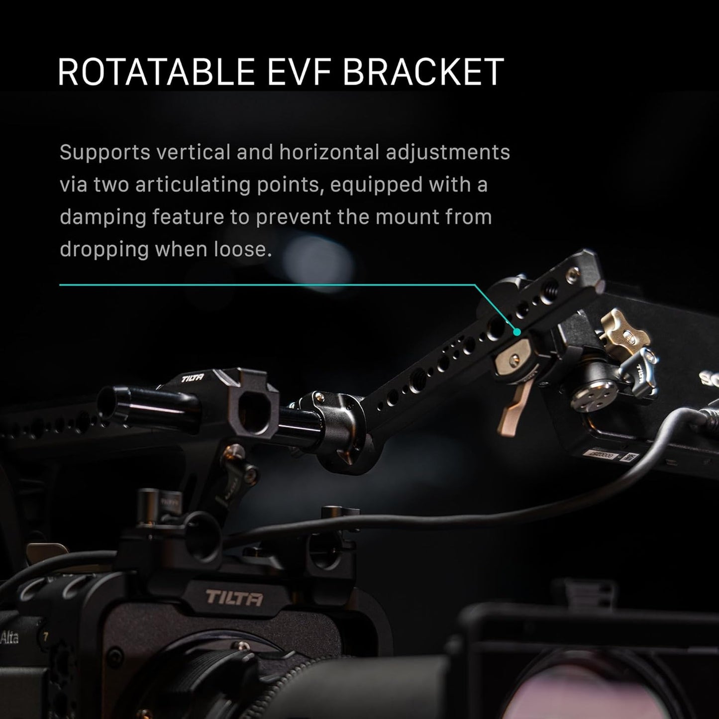 Tilta Camera Cage Compatible with Sony BURANO | Arri Rosettes, 1/4"-20 and 3/8"-16 Threads | w/Top Handle, Left/Right Side Arm, Battery Plate (Advanced Kit - Gold Mount)