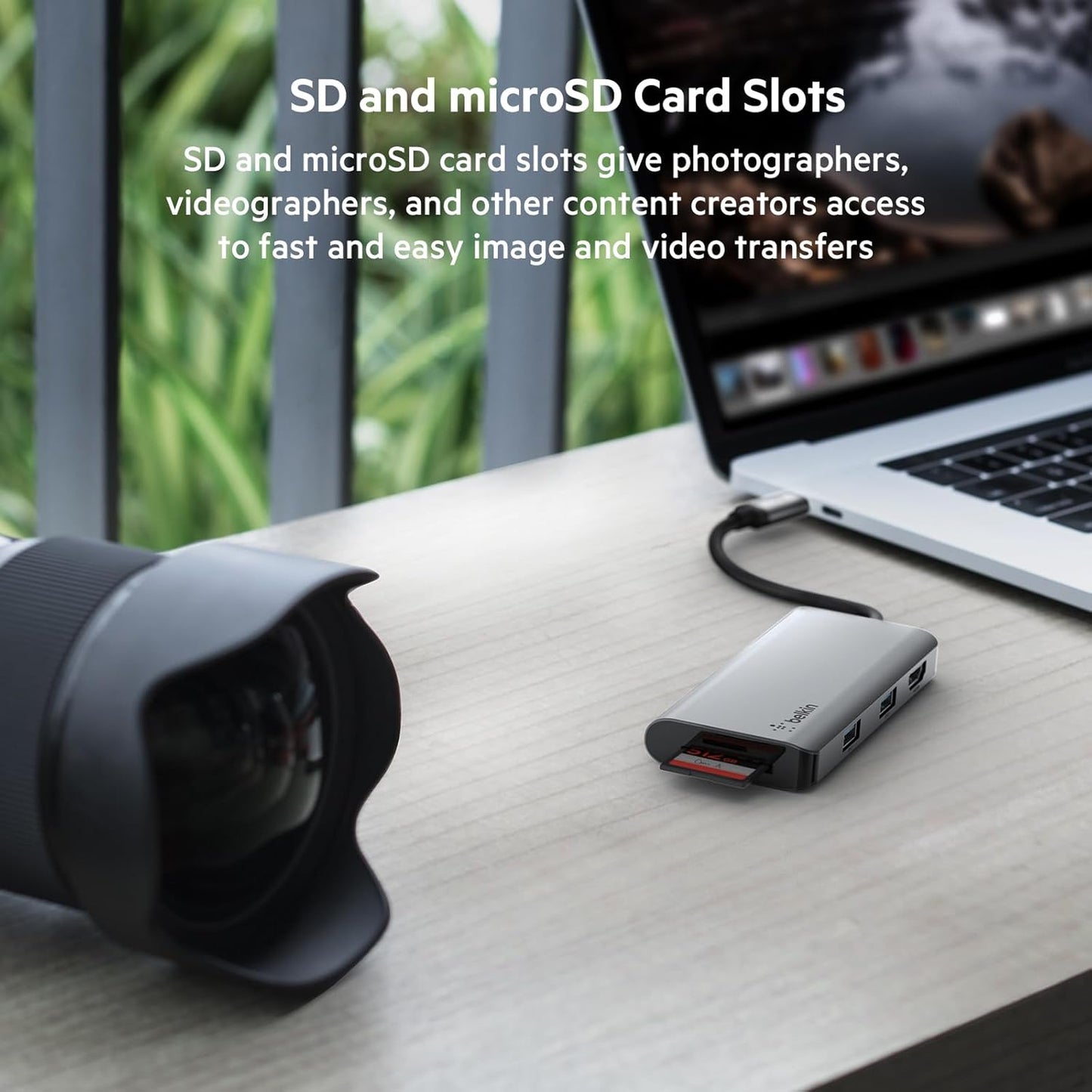 Belkin USB-C Hub, 5-in-1 MultiPort USB-C Docking Station for MacBook & Windows w/ 4K HDMI 1.4, 2x USB-A 3.1, SD 3.0, & Micro SD 3.0, & 5Gbps Data Transfer for Home, Office, & Travel, PVC002