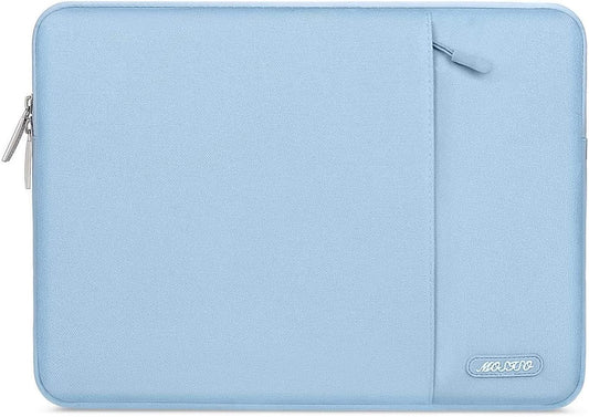 MOSISO Laptop Case 13 inch, 13 inch Laptop Sleeve Compatible with MacBook Air M4 M3 M2 M1 2025-2018 / Pro M2 M1 2025-2016, Polyester Vertical Computer Sleeve Bag with Pocket, Air Blue