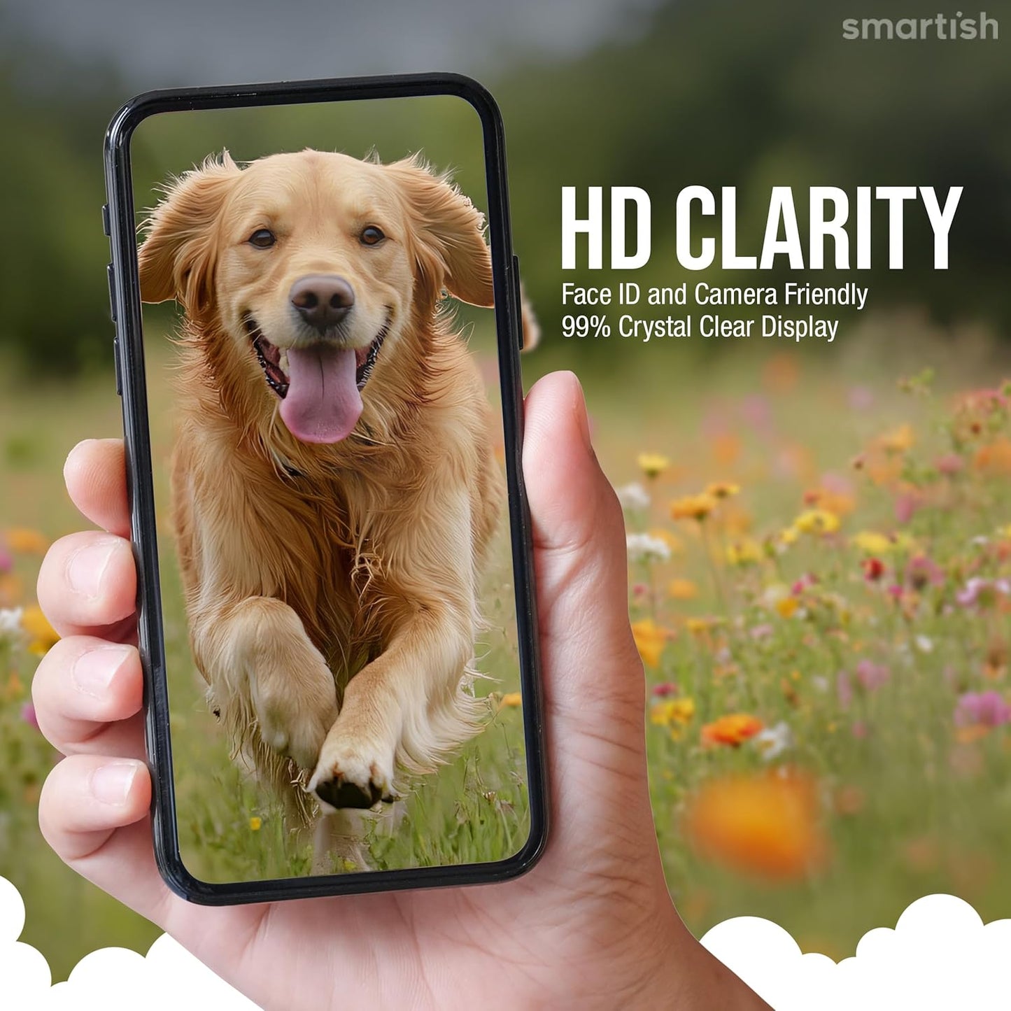 Smartish® iPhone 16 Plus Screen Protector - 2-Pack Tempered Glass Screen Protectors - Tuff Sheet - 9H Easy Install Frame [Scratch Resistant] Case-Friendly- Dynamic Island for Apple iPhone 16 Plus