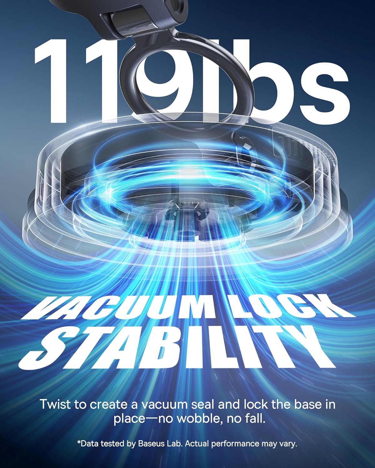 Baseus for Magsafe Car Mount, Vacuum 119LBS Magnetic Suction Cup Phone Holder for Car, 720° Adjustable Foldable Cell Phone Holder with Reusable Washable Gel for Car & for iPhone 16 15 14 13 Pro Max