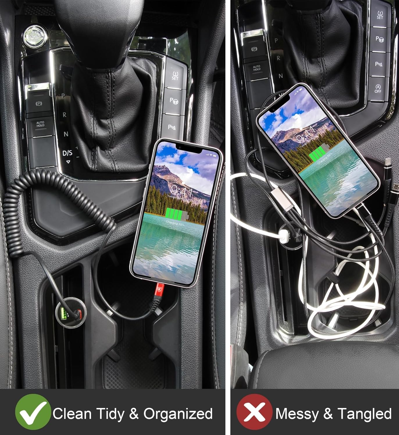 USB C to Lightning Cable, 2Pack 3FT Coiled Fast Charger for Car Type C to Lightning Cable Cord Compatible with 14 13 12 11 Pro Max Xr Xs 8 7 Plus Carlay-Red