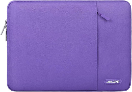MOSISO Laptop Case 13.3 inch, 13-13.3 inch Laptop Sleeve Compatible with MacBook Air/Pro 13 / Pro 14, HP Dell ASUS Lenovo Notebook, Polyester Vertical Computer Sleeve Bag with Pocket, Ultra Violet