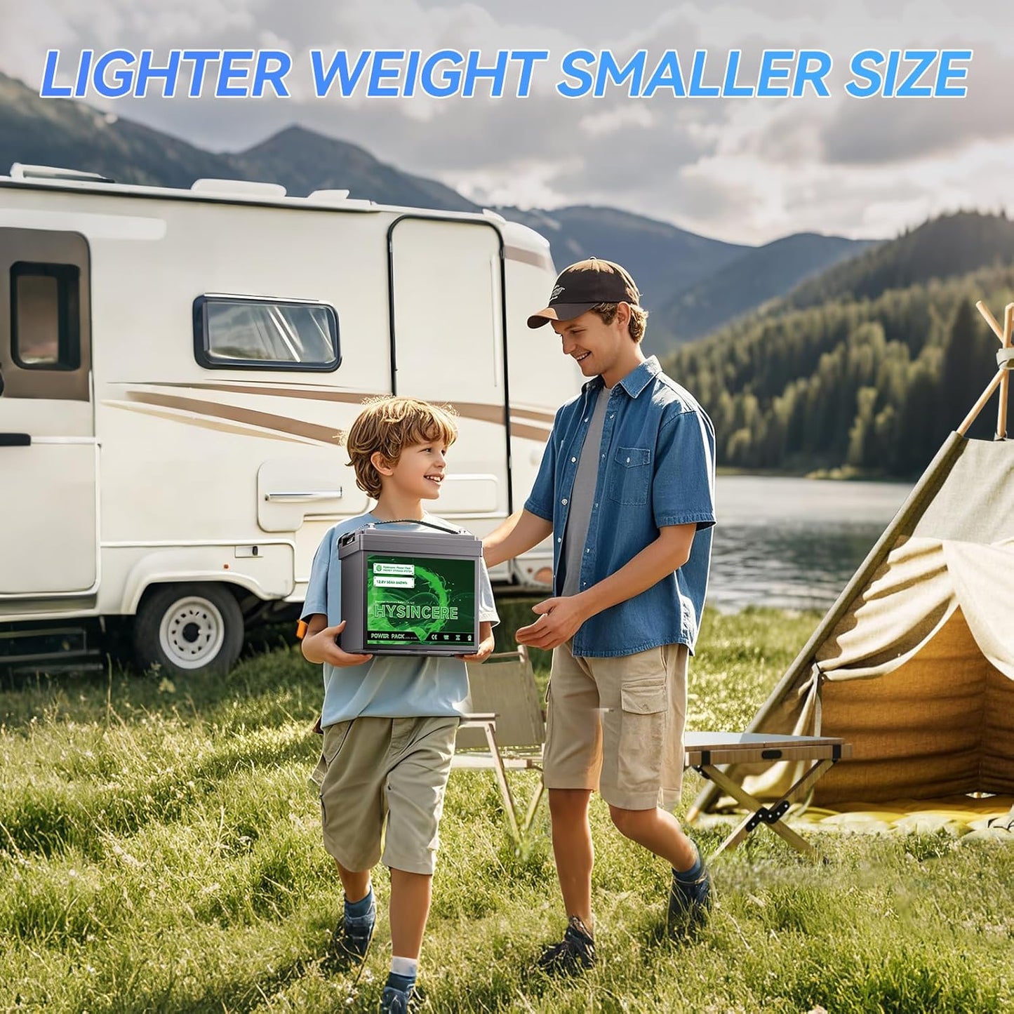 12V 50Ah LiFePO4 Lithium Battery, Built-in 50A BMS, Deep Cycle Up to 4000+ Cycles Lithium Iron Phosphate Rechargeable Battery for Solar, Marine, Home Energy Storage, Off-Grid Applications - 2 Packs