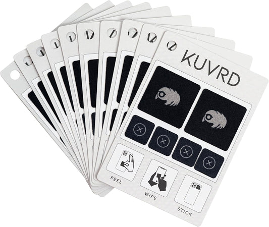 KUVRD Waterbear - Universal Screen Cleaners - Teeny Tiny Cleaning Tools for Your Lenses & Screens - 10-Pack - (10 Patch Sets)