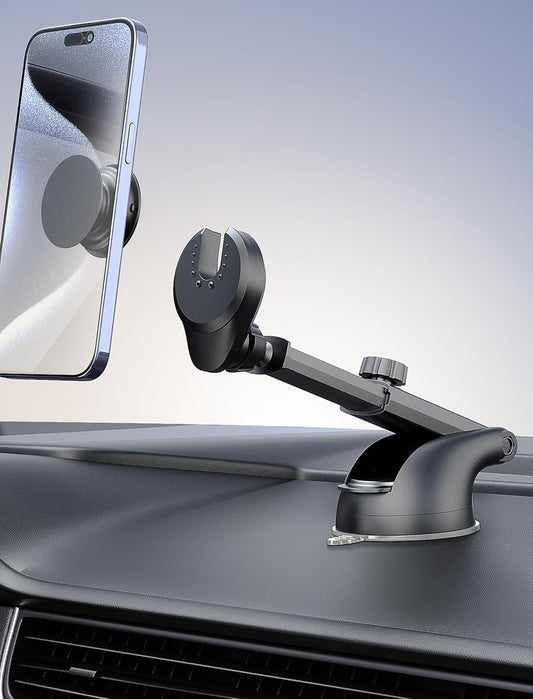 TOPGO [2024 Upgraded] Socket Car Phone Mount, [Extra Sticky, Non-Shaking] Multi-Functional Suction Cup Dashboard & Windshield Car Phone Holder for iPhone and All Smartphones with Socket Grip