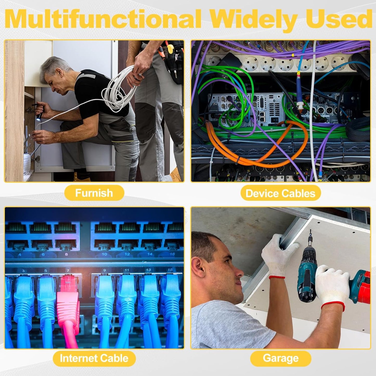 50 Pcs Distribution Rings Aluminum D Ring for Sorting Out Electric Cables, Cable Management, for Commercial and Residential Use, Silver(3 Inch)