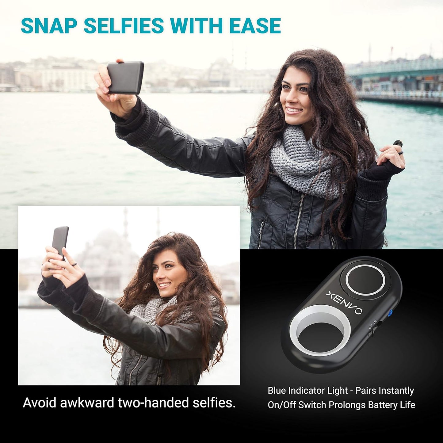 Shutterbug - Camera Shutter Remote Control - Bluetooth Wireless Selfie Button Clicker - Compatible with iPhone, iPad, Android, Samsung, and Google Pixel Cell Phones, Smartphones and Tablets