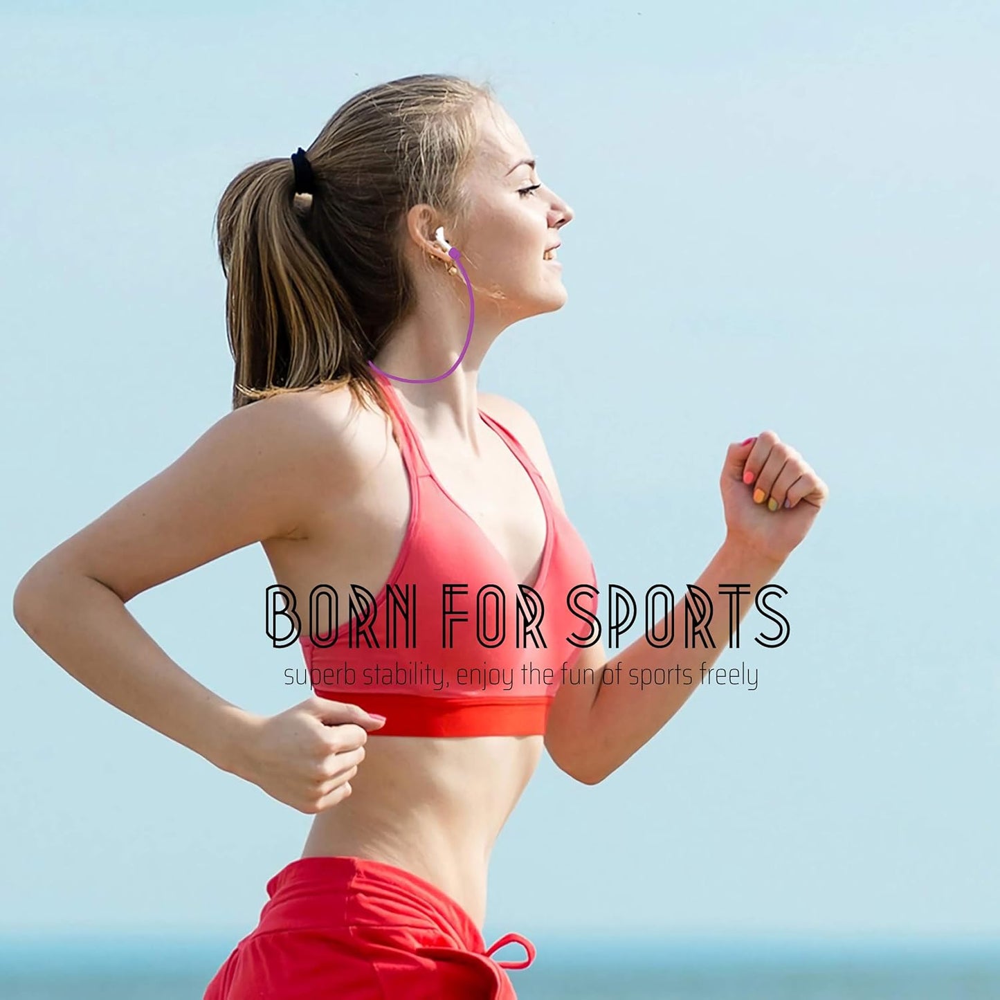 Ultra Strong Magnetic Airpod Pro Strap Anti-Lost Cord Sports Lanyard Compatible with Airpods 3rd 2nd Generation Pro 3 2 1 (Purple)