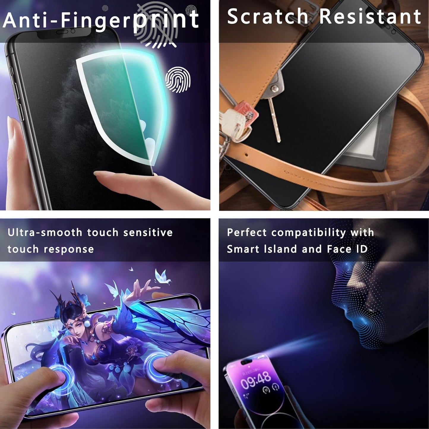 (2-Pack Matte Privacy Anti-Spy Screen Protector for iPhone 11/XR (6.1-Inch),9H Tempered Glass,Anti-Glare,Full Coverage,Anti-Fingerprint,Auto Dust Removal,Bubble-Free