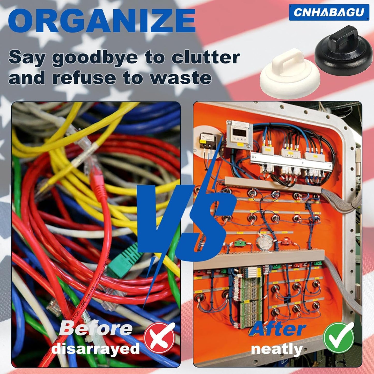 Magnet Zip Tie Mount Magnetic Zip Ties Mount Base Holder Multipurpose Wire Cable Holder Mount Wire Clips Management for Home Office Marine Electrical Wiring (D19 0.75in, 20 Piece)