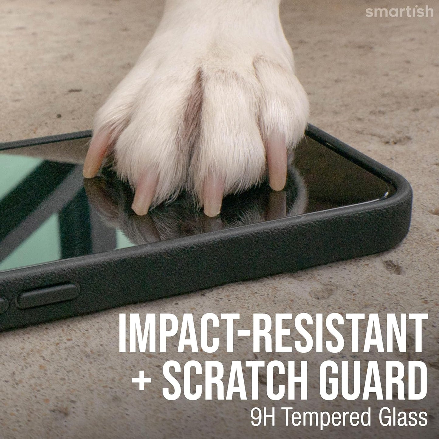 Smartish® iPhone 16 Plus Screen Protector - 2-Pack Tempered Glass Screen Protectors - Tuff Sheet - 9H Easy Install Frame [Scratch Resistant] Case-Friendly- Dynamic Island for Apple iPhone 16 Plus